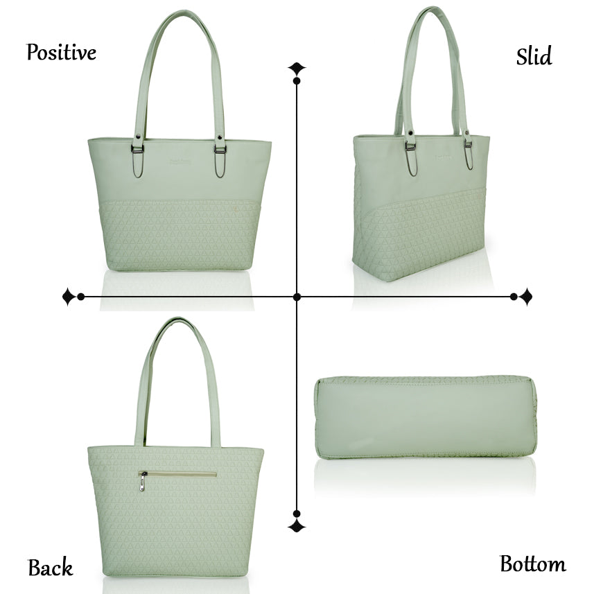 Doris Textured Handbag - Light Green