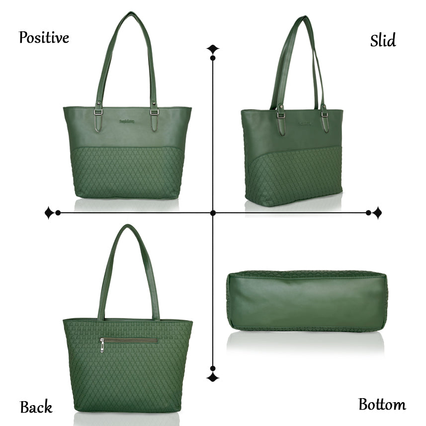 Doris Textured Bag - Dark Green