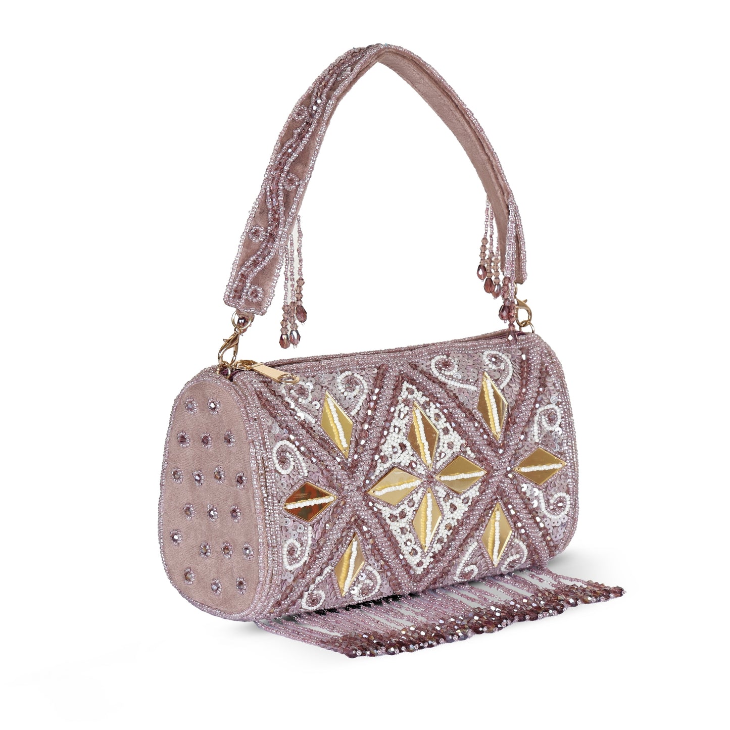 Nermin Embroidered Clutch Bag - Pink