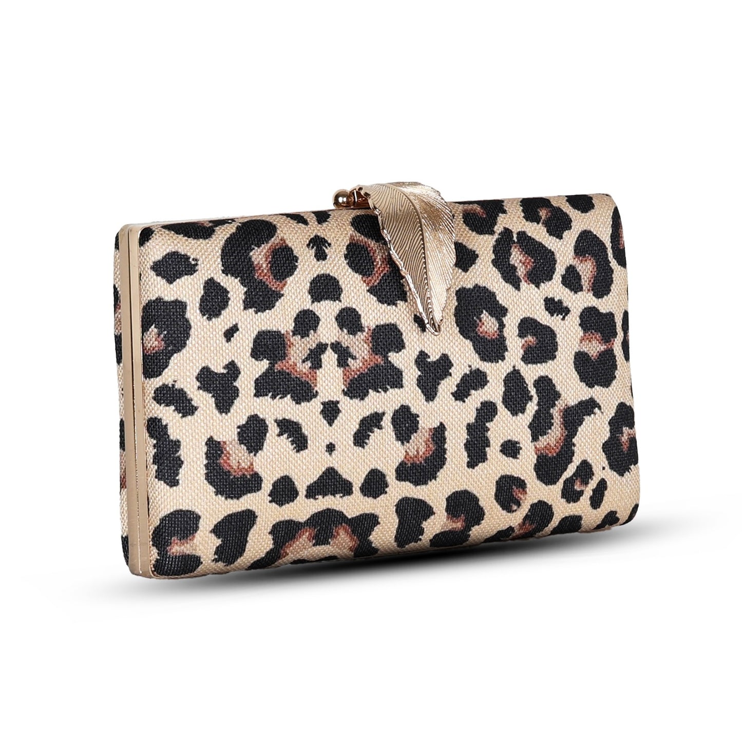 Gigi Leopard Canvas Clutch