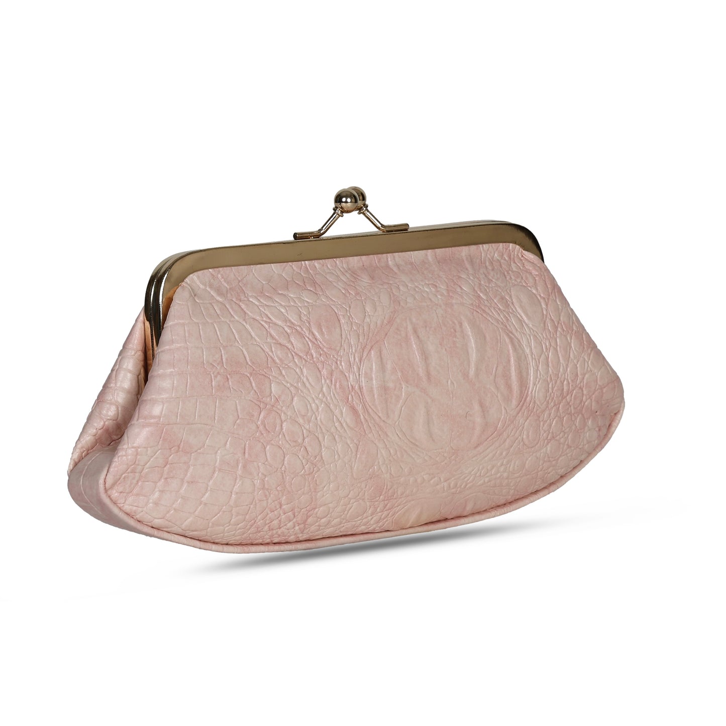Maya Vintage Kiss Lock clutch - pink