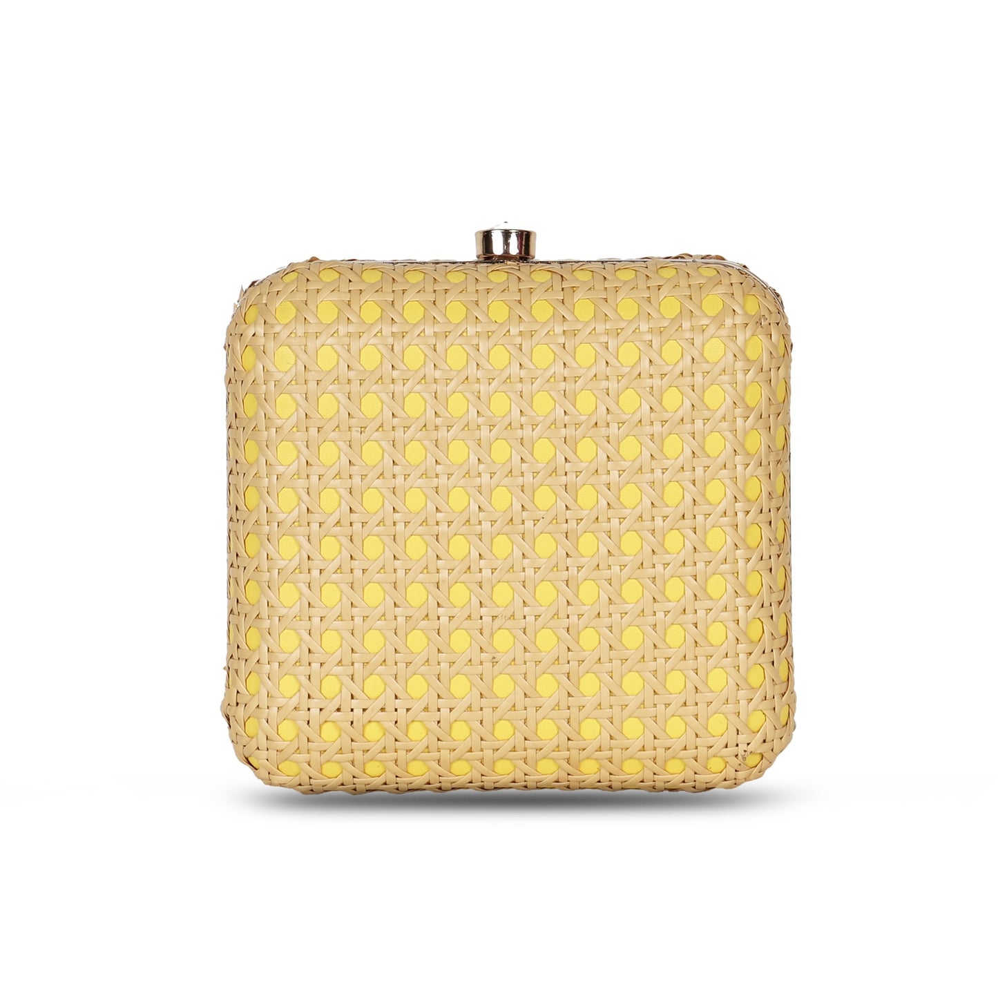Handcrafted Royal Fine Bamboo Sling Bag - Yellow
