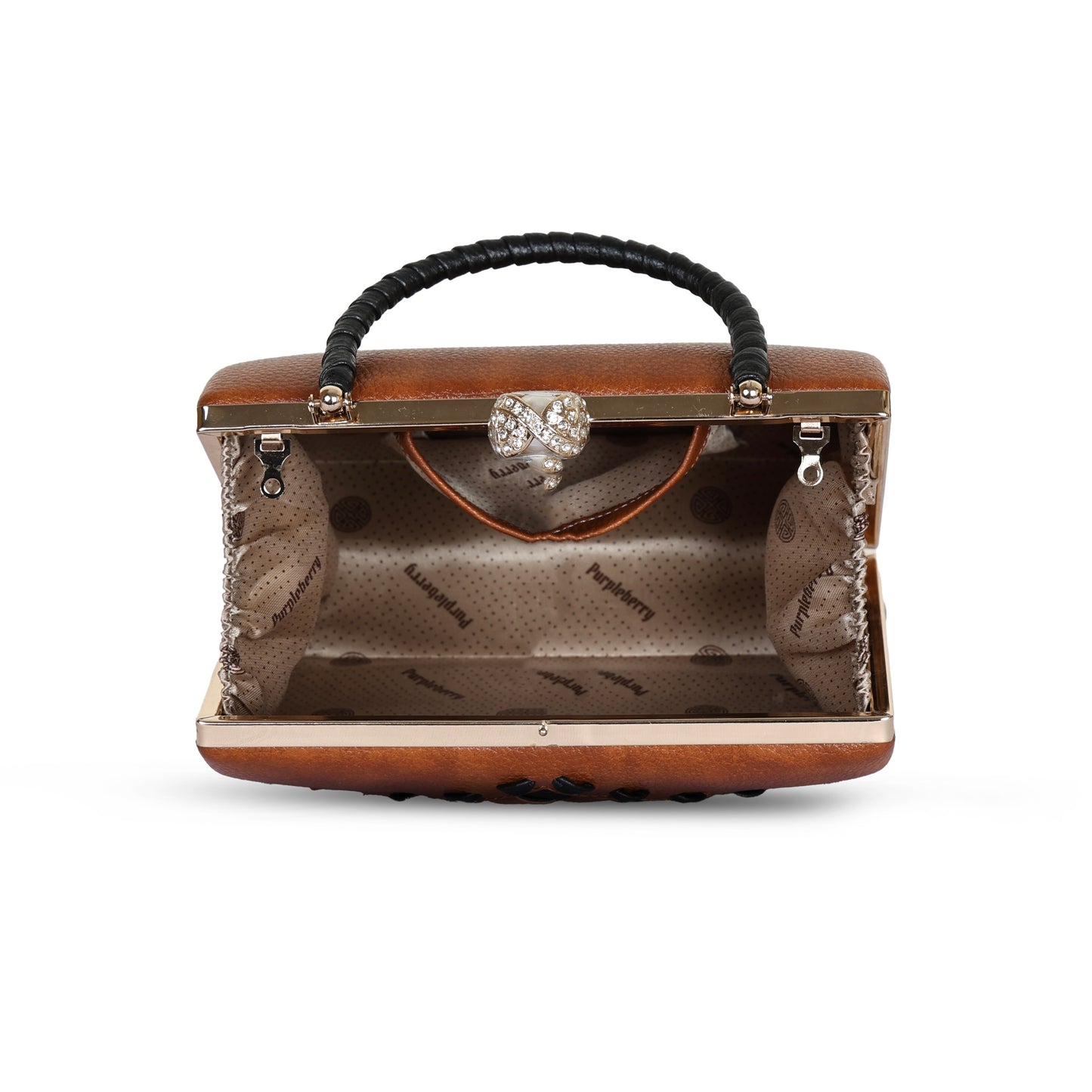 Zahra Braided Clutch - Tan