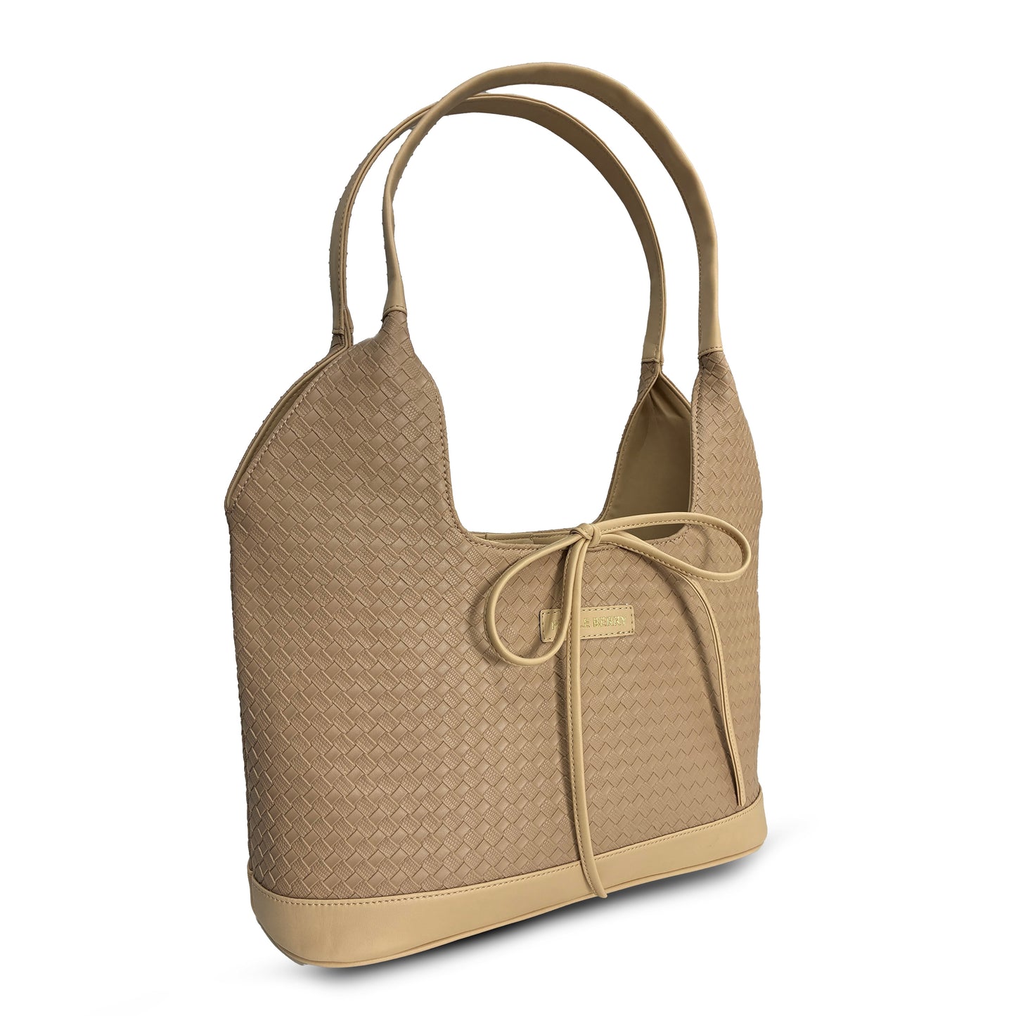 Queen textured handbag - Mocha Mousse