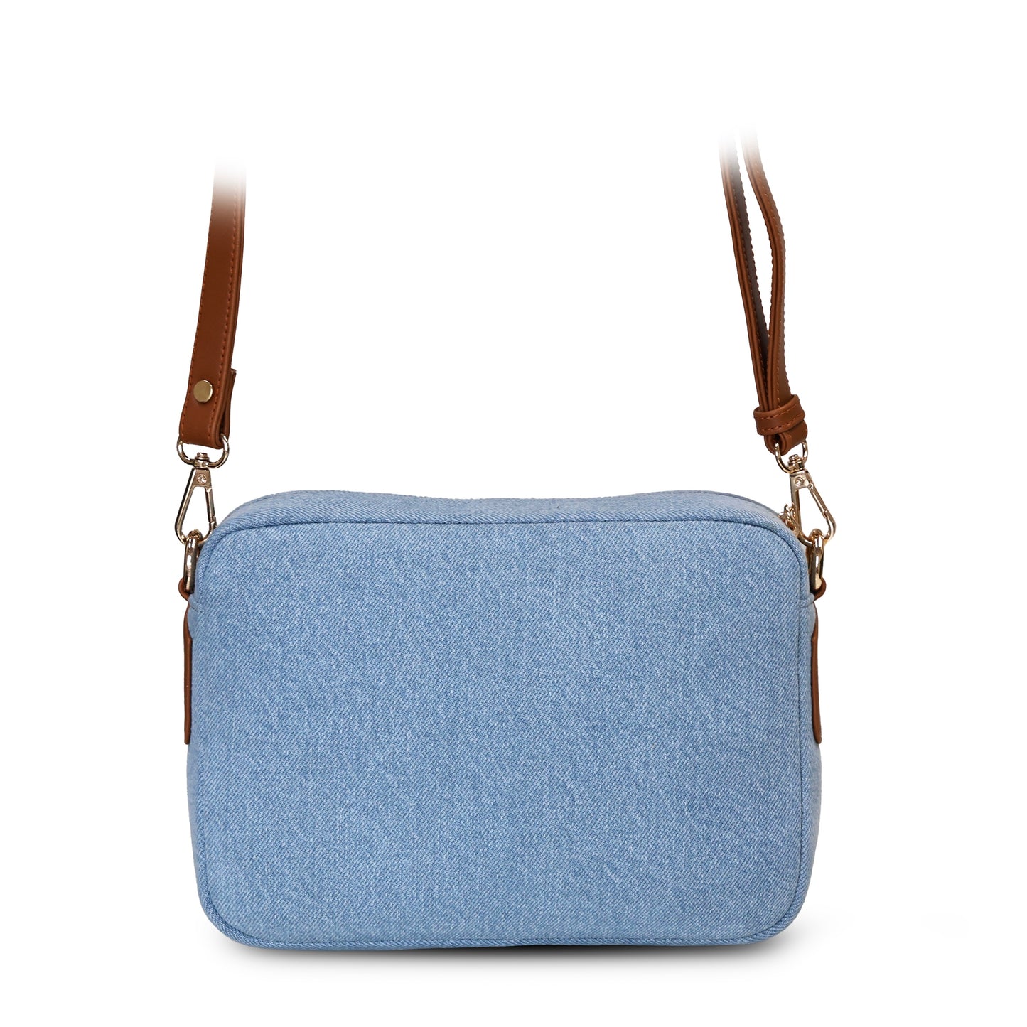 Elara Denim Luxe Sling Bag.