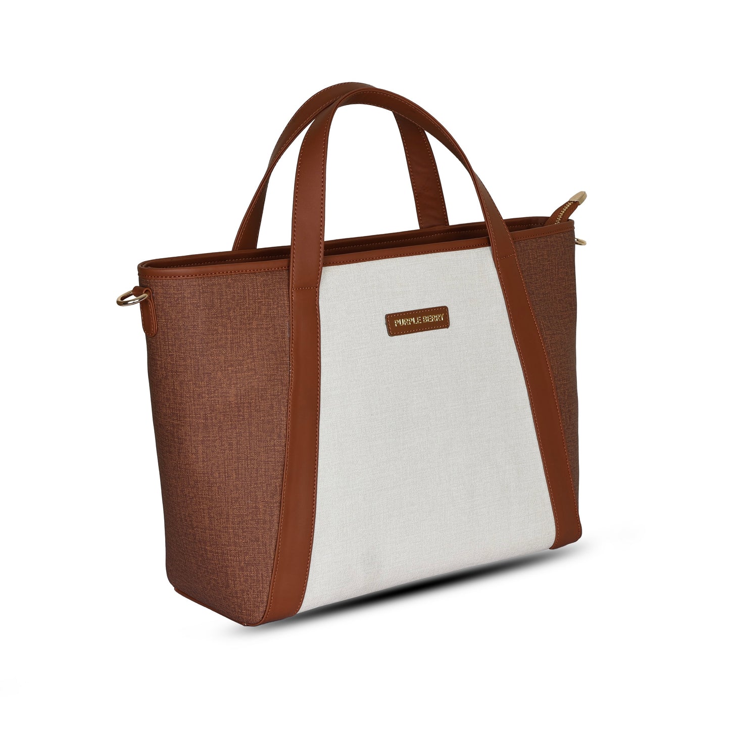 Lexie Tote Bag - Tan & Beige