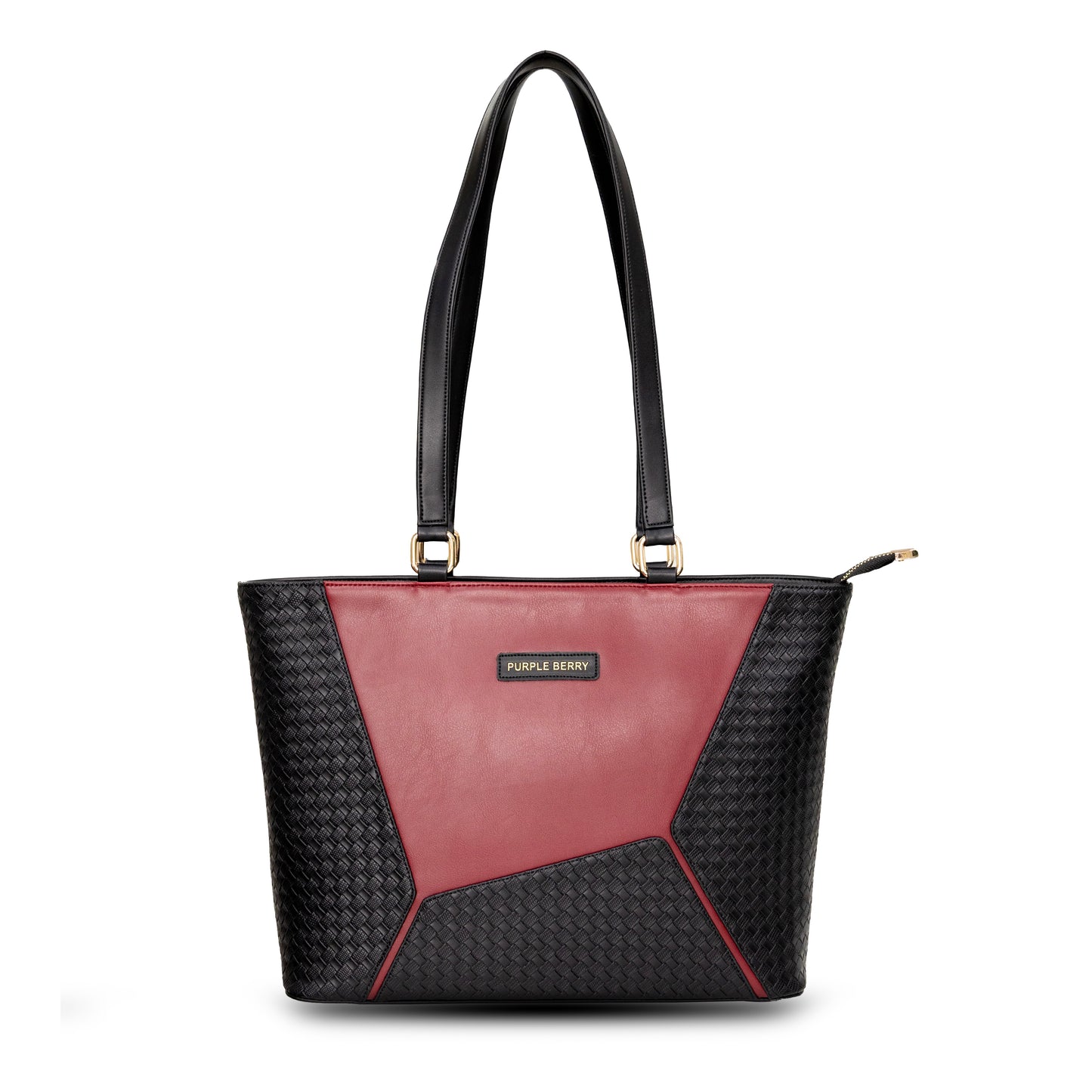 Tahira premium textured handbag - Black
