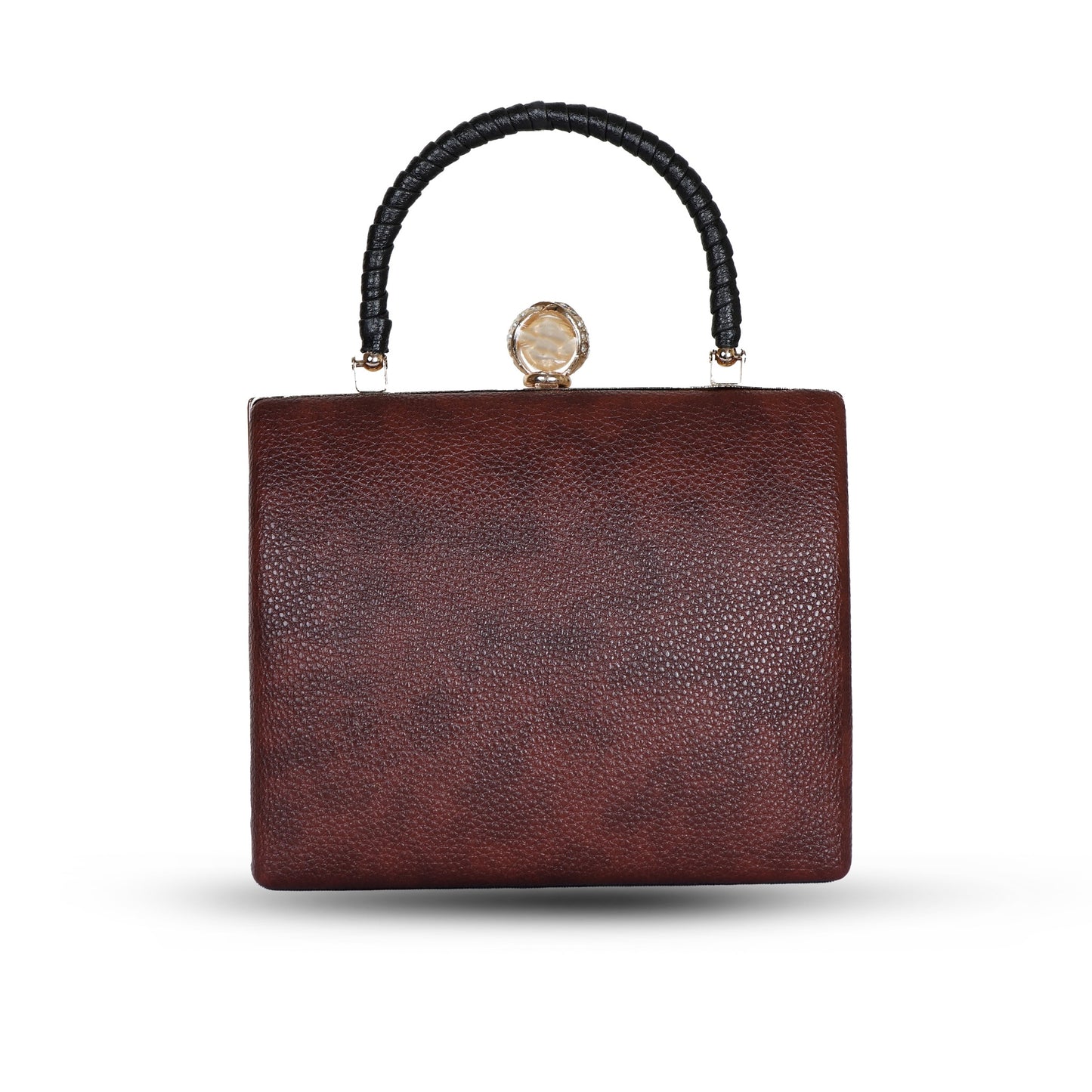 Zahra Braided Clutch - Chocolate