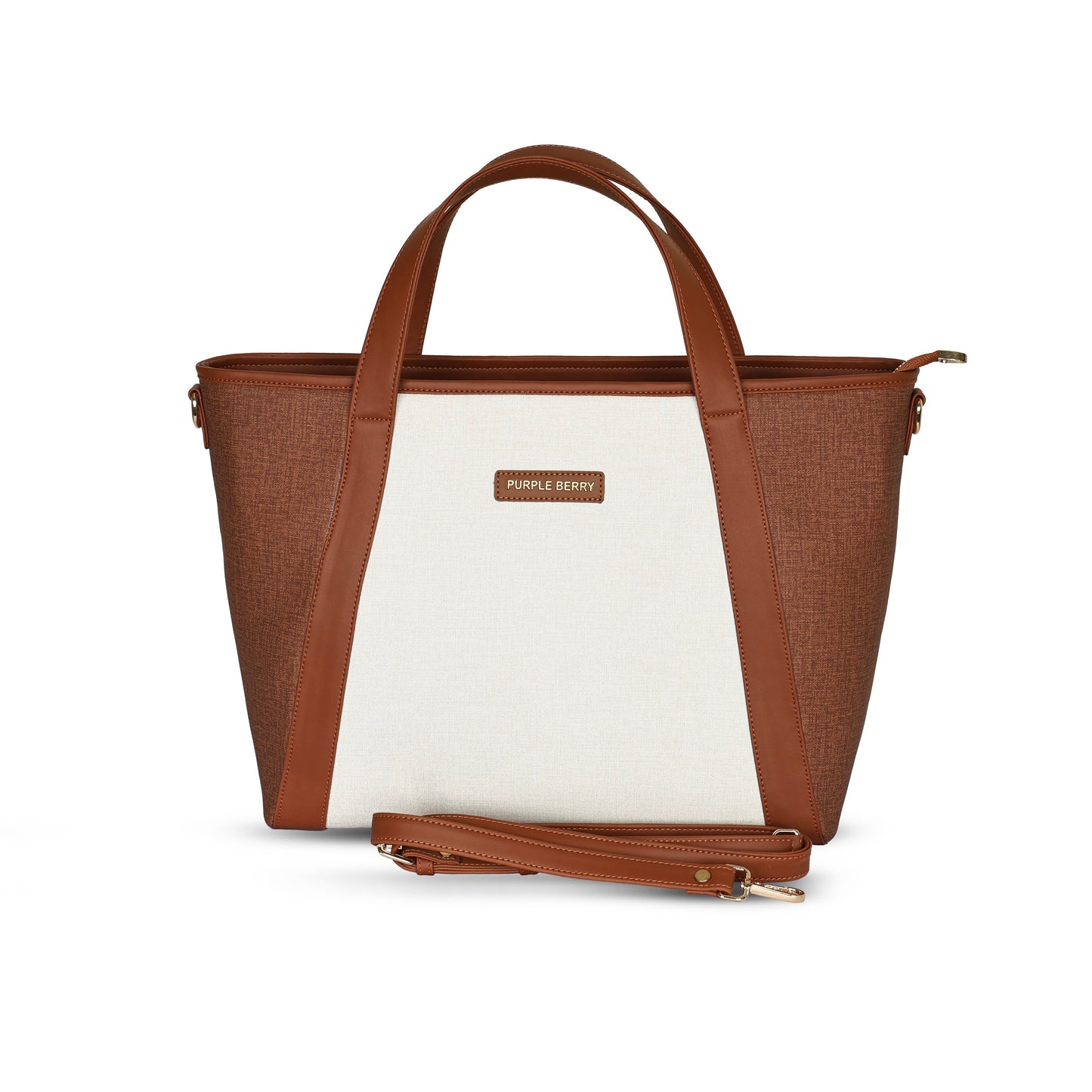 Lexie Tote Bag - Tan & Beige
