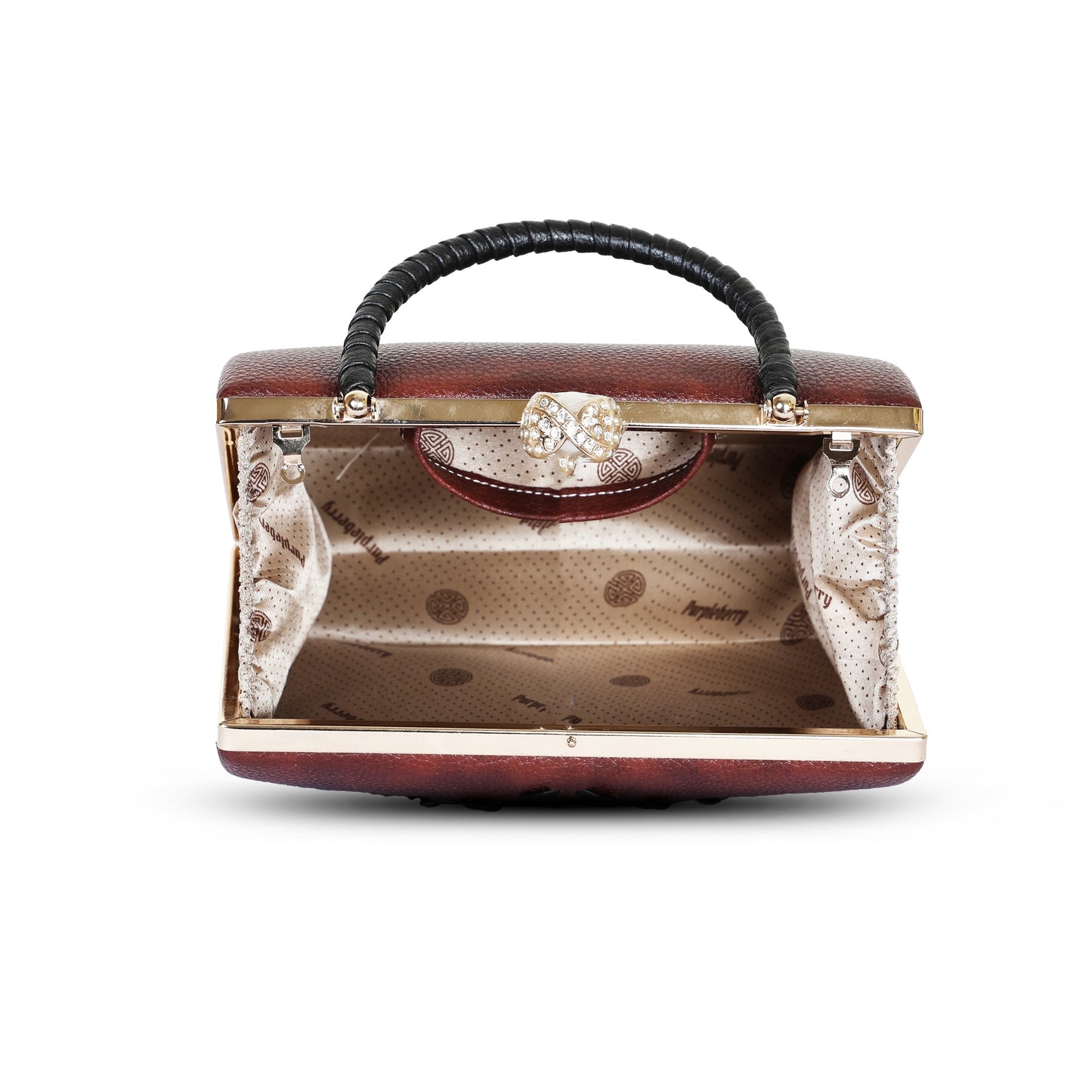 Zahra Braided Clutch - Chocolate
