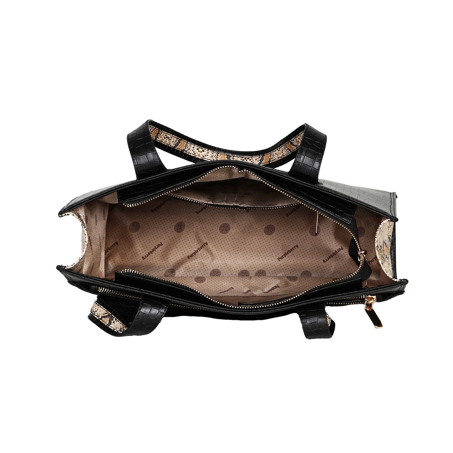 Ada Croco Premium Handbag - Black
