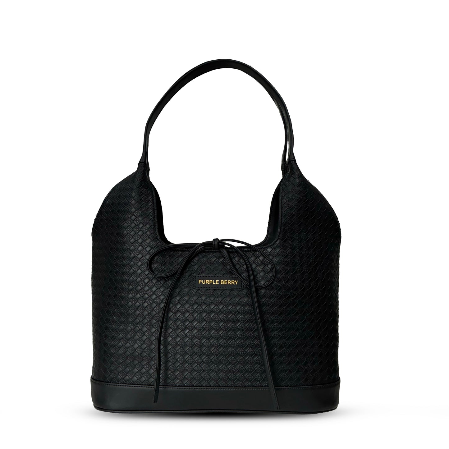 Queen textured handbag - Black