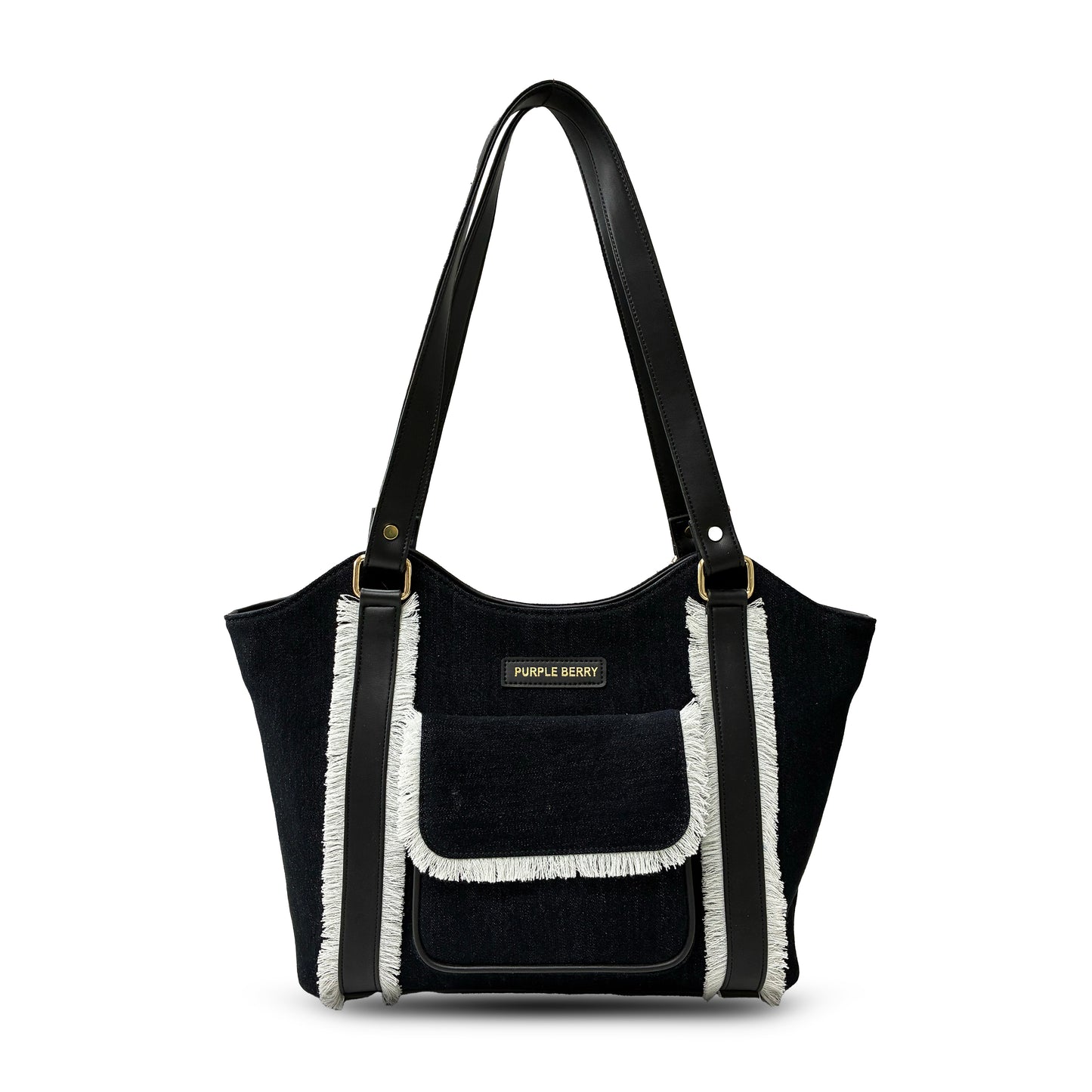 Regal iconic denim handbag - Black