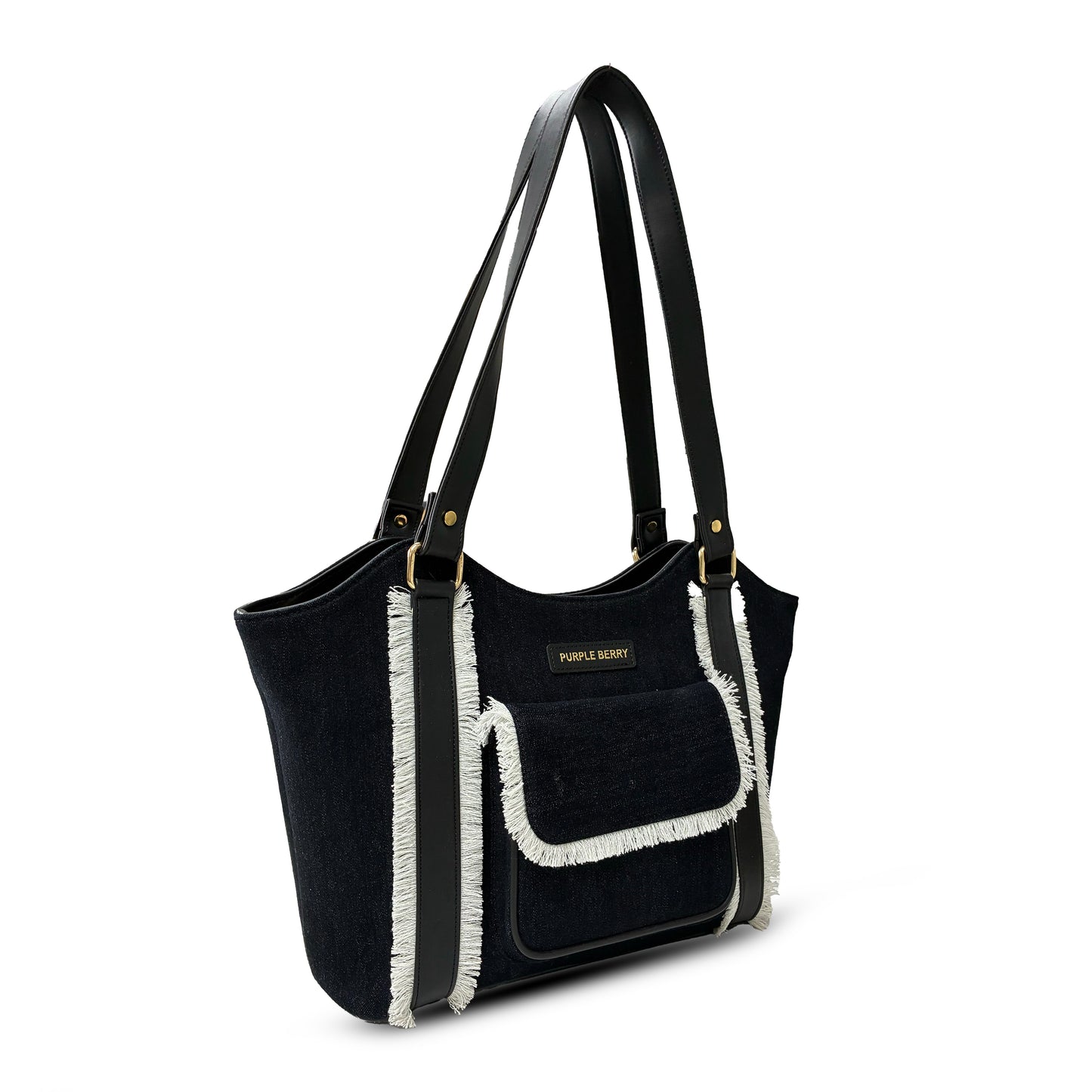 Regal iconic denim handbag - Black
