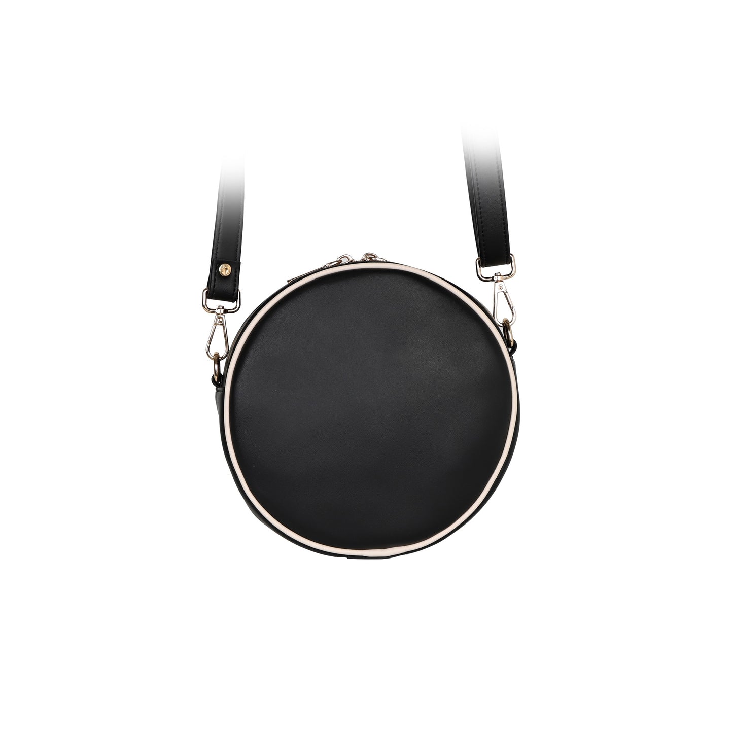 Round Diamond Pattern Sling bag | Crossbody Bag - Black