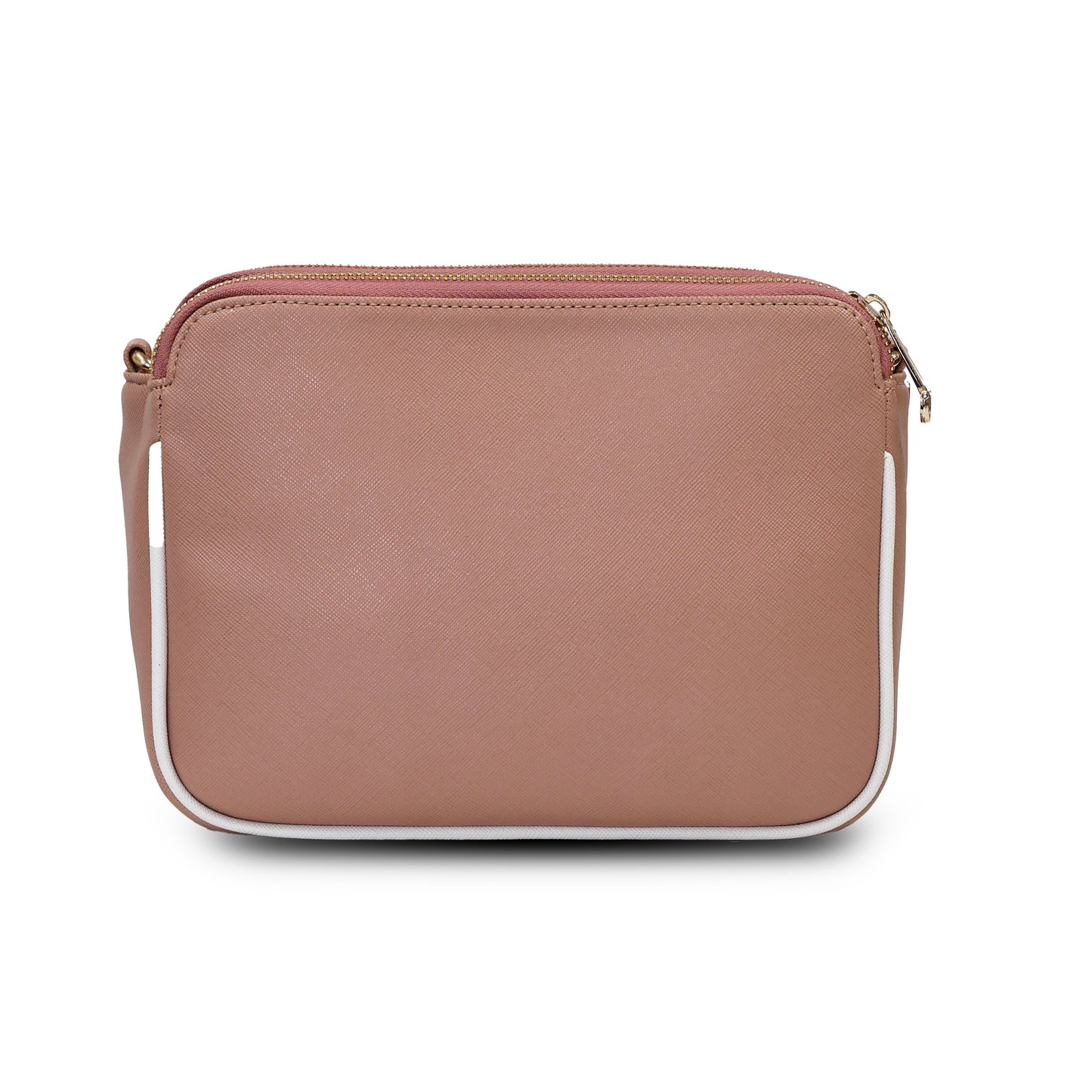 Ariana Cross Stitch Sling Bag - Mocha Blush