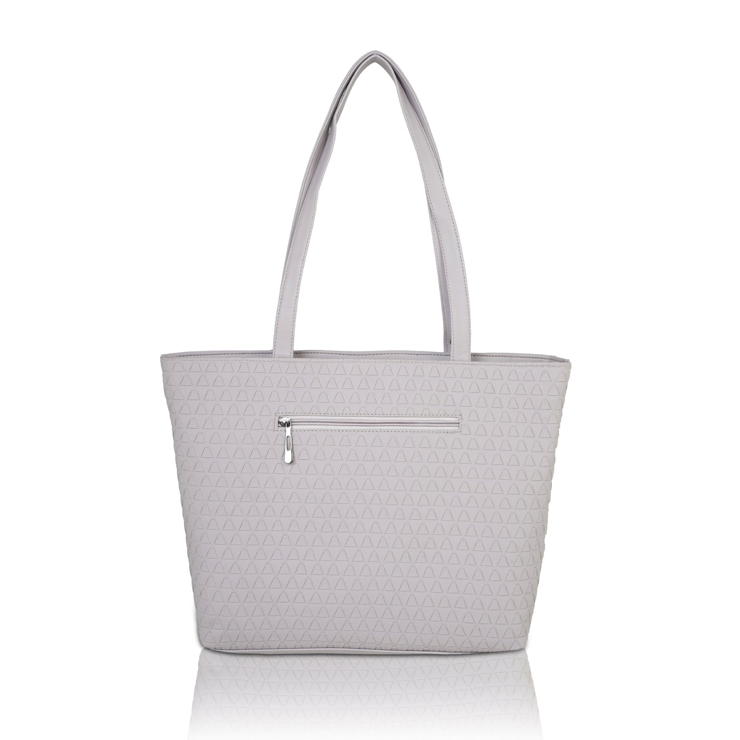 Doris Textured Handbag - Light Grey