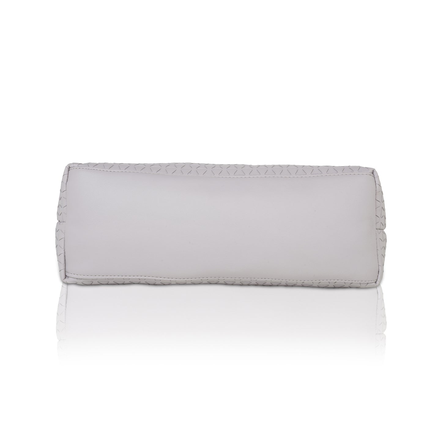 Doris Textured Handbag - Light Grey