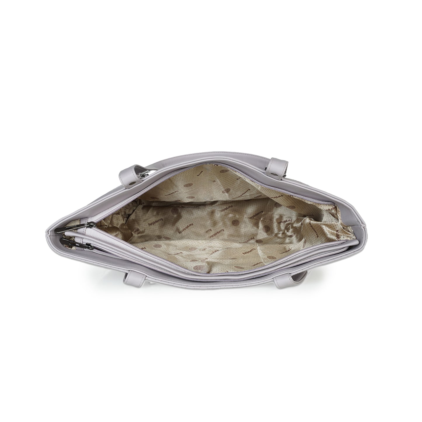 Doris Textured Handbag - Light Grey