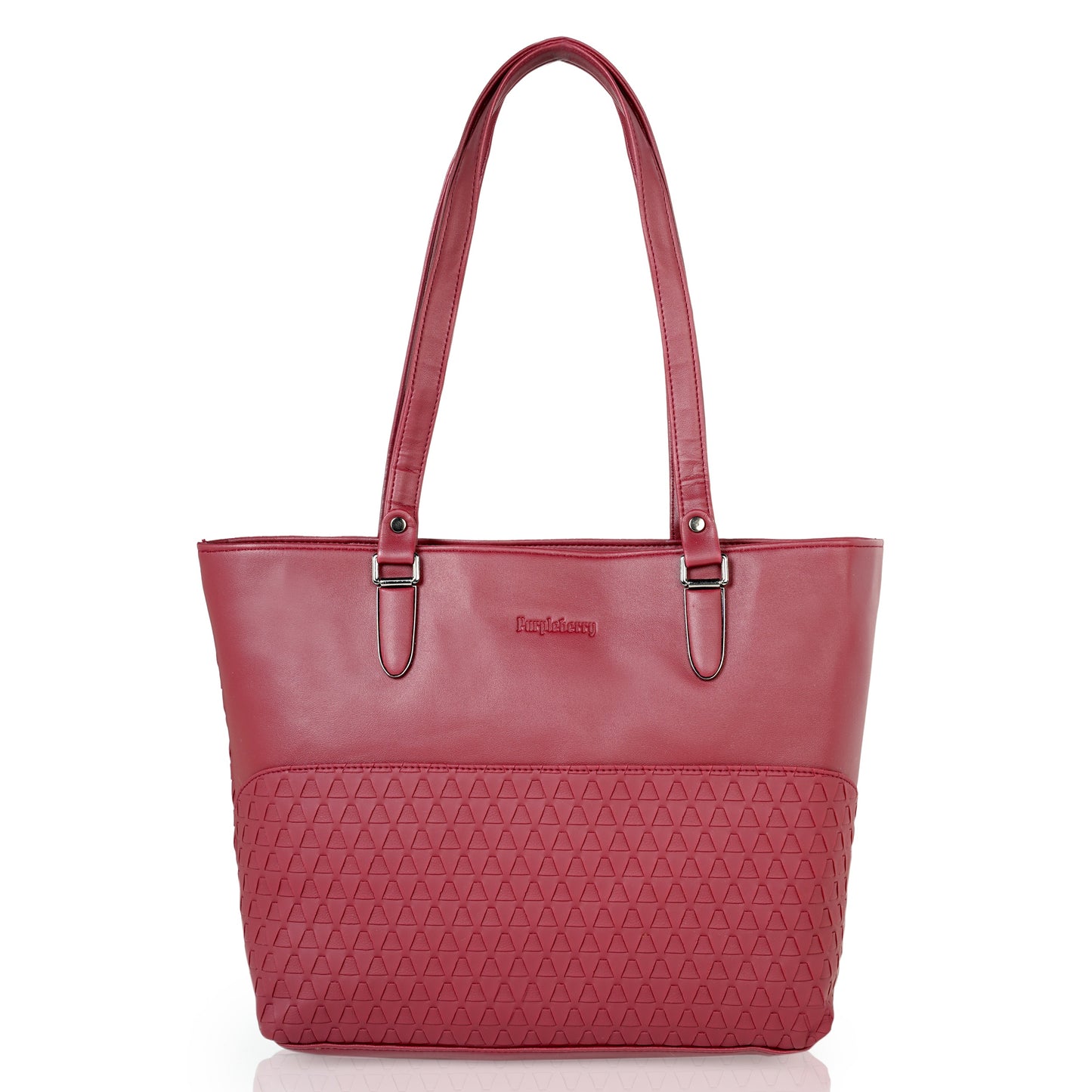 Doris Textured Handbag - Wine