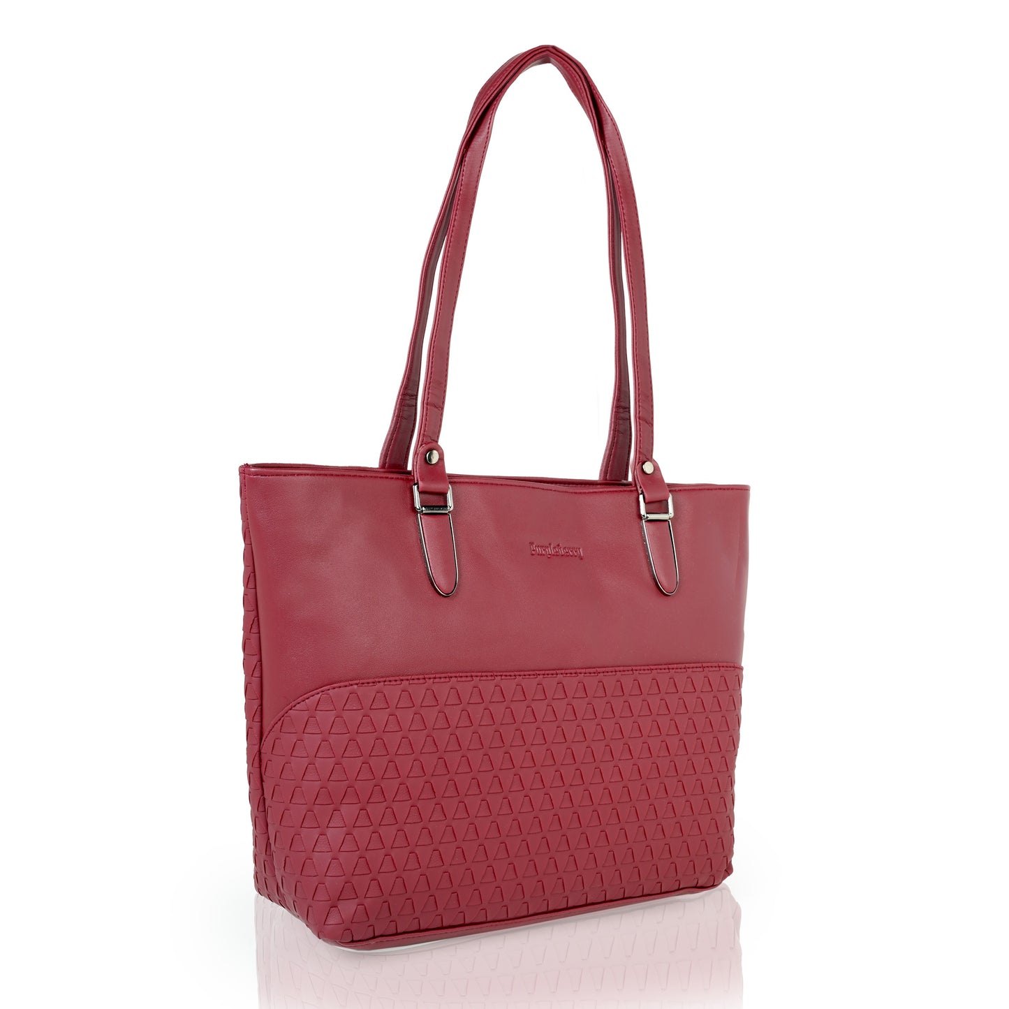Doris Textured Handbag - Wine