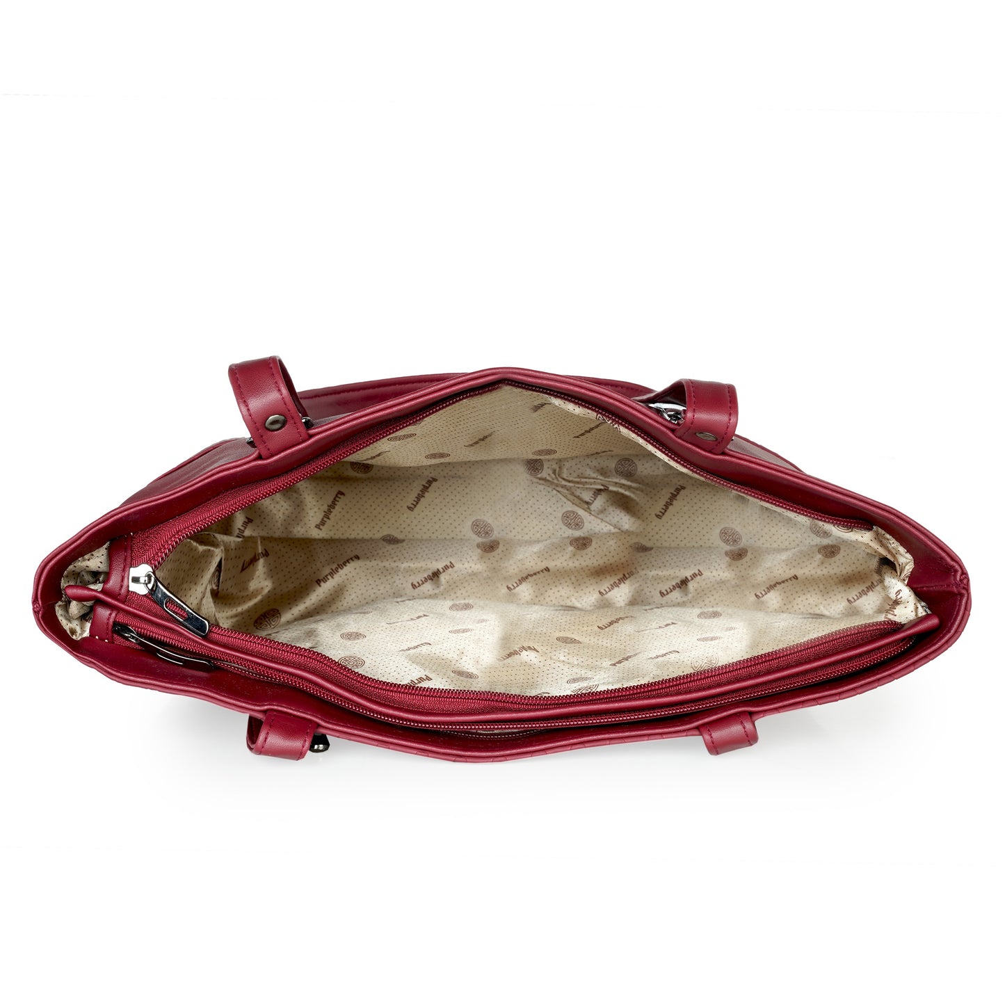 Doris Textured Handbag - Wine