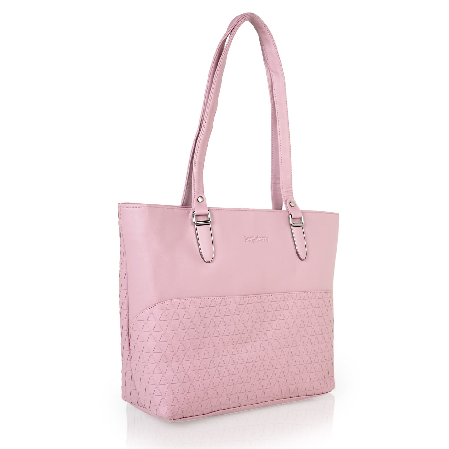 Doris Textured Handbag - Light Pink