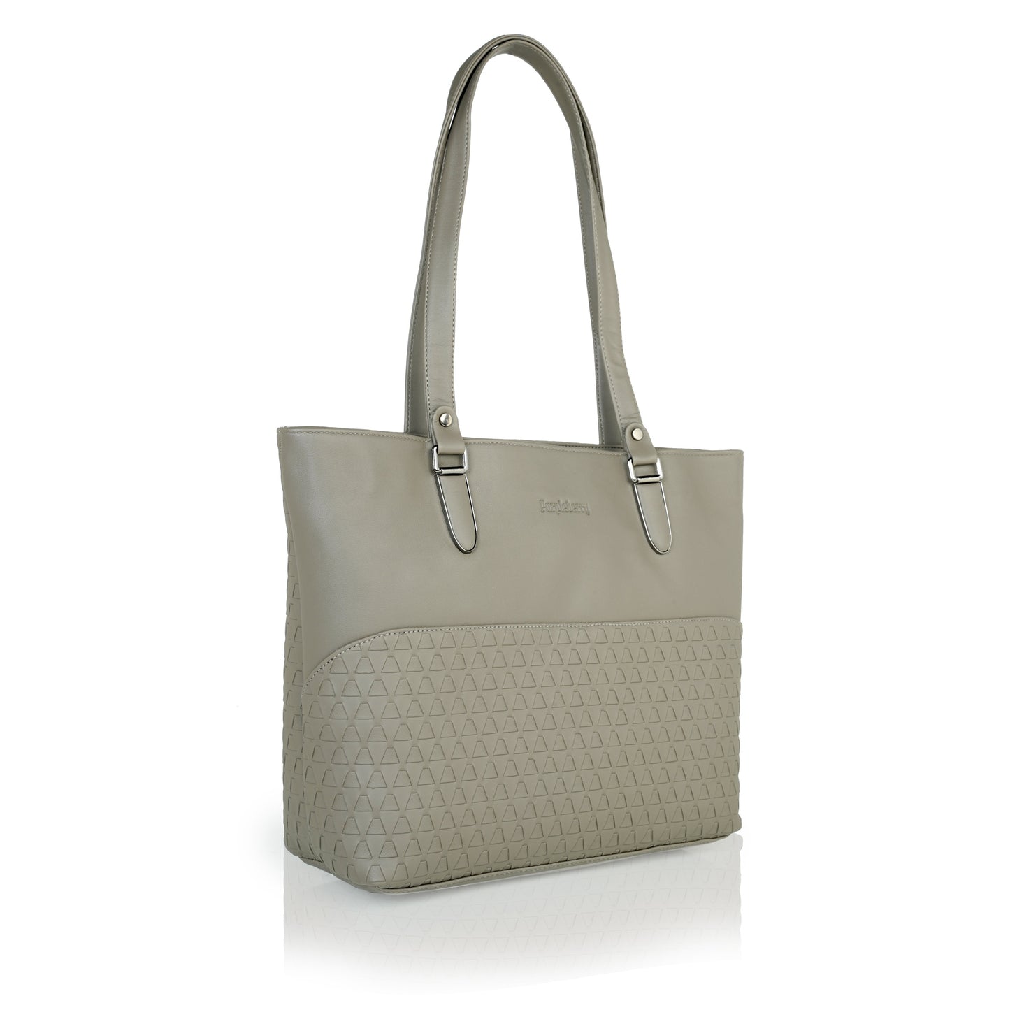 Doris Textured Handbag - Mashroom Grey