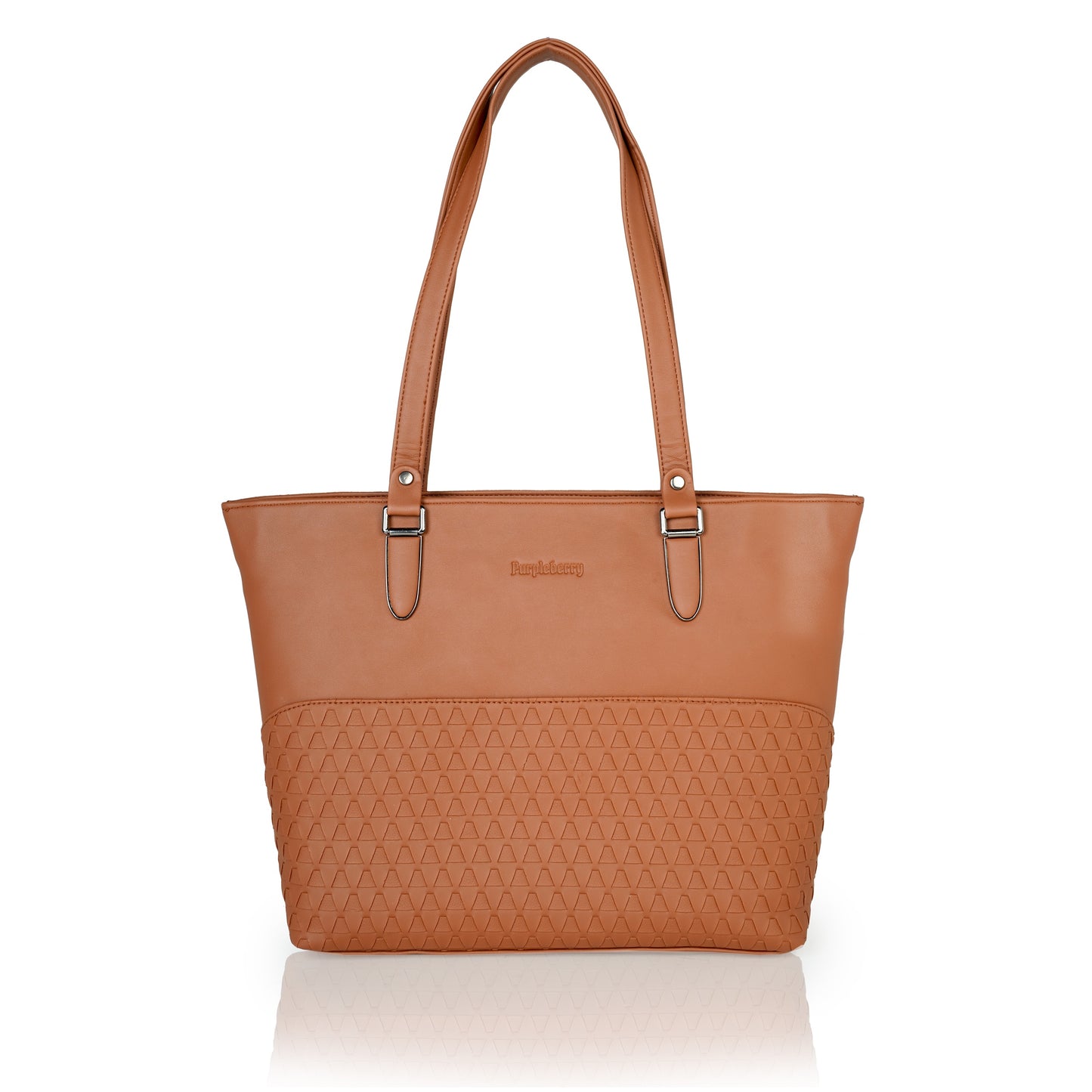 Doris Textured Handbag - Tan