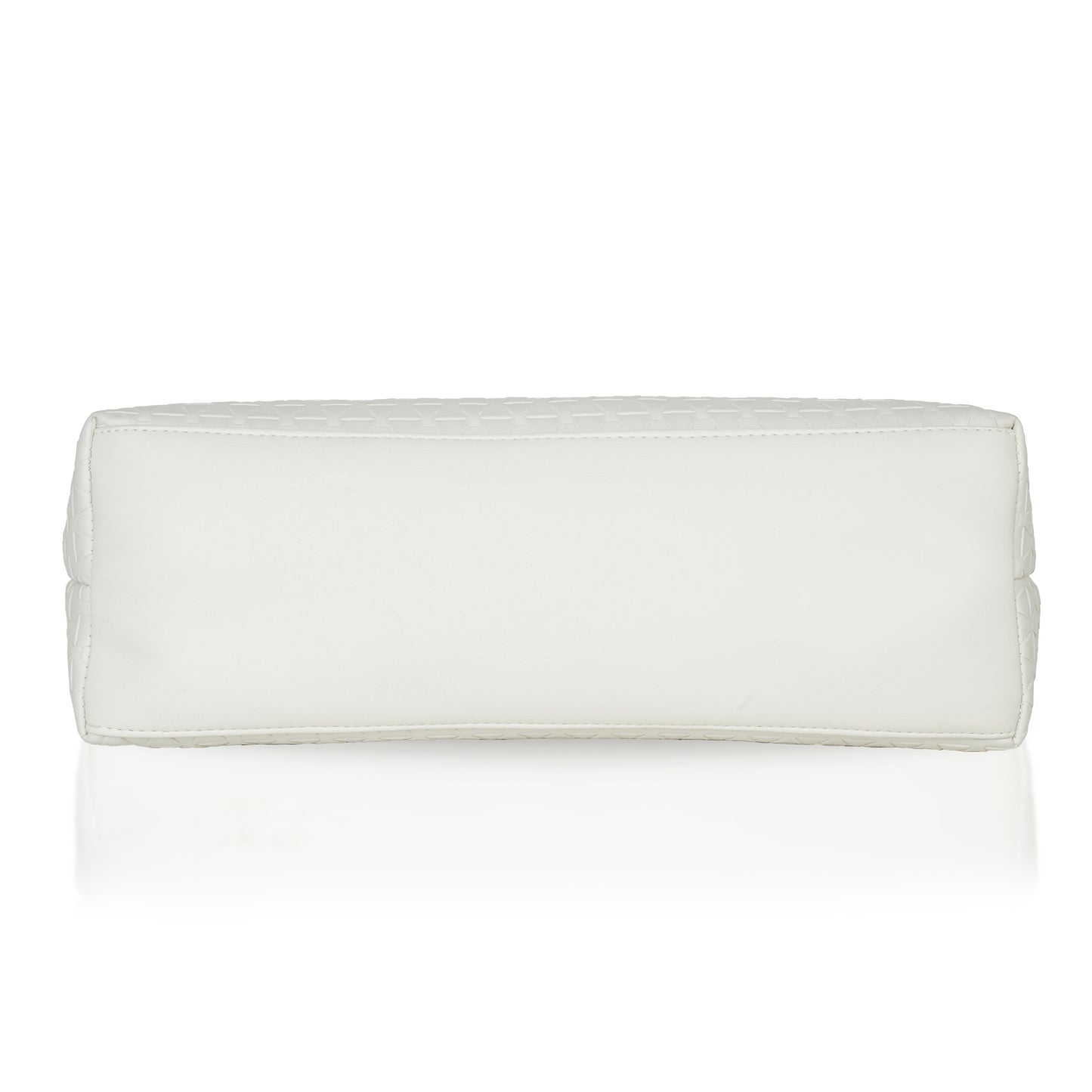 Doris Textured Handbag - White Pearl