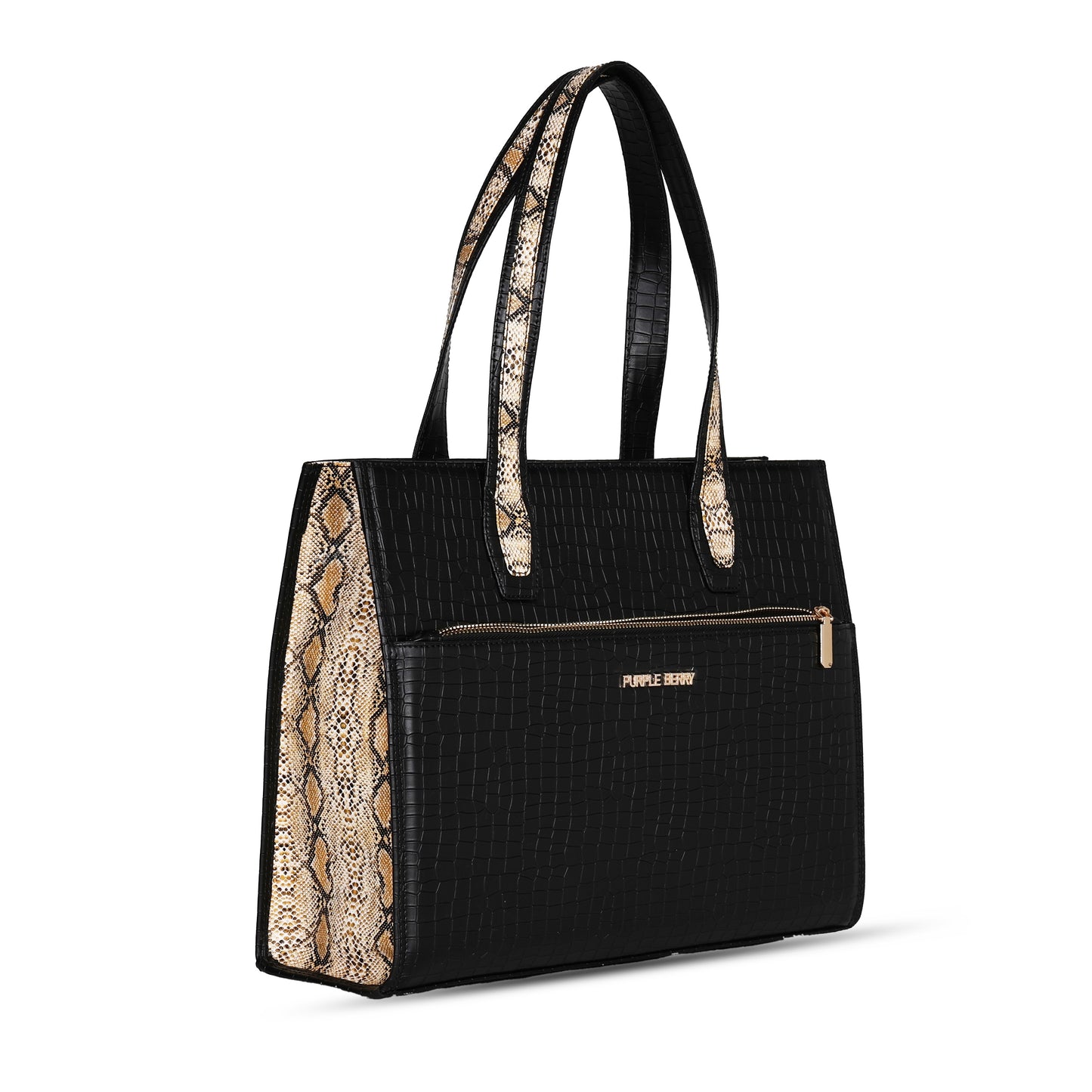 Ada Croco Premium Handbag - Black