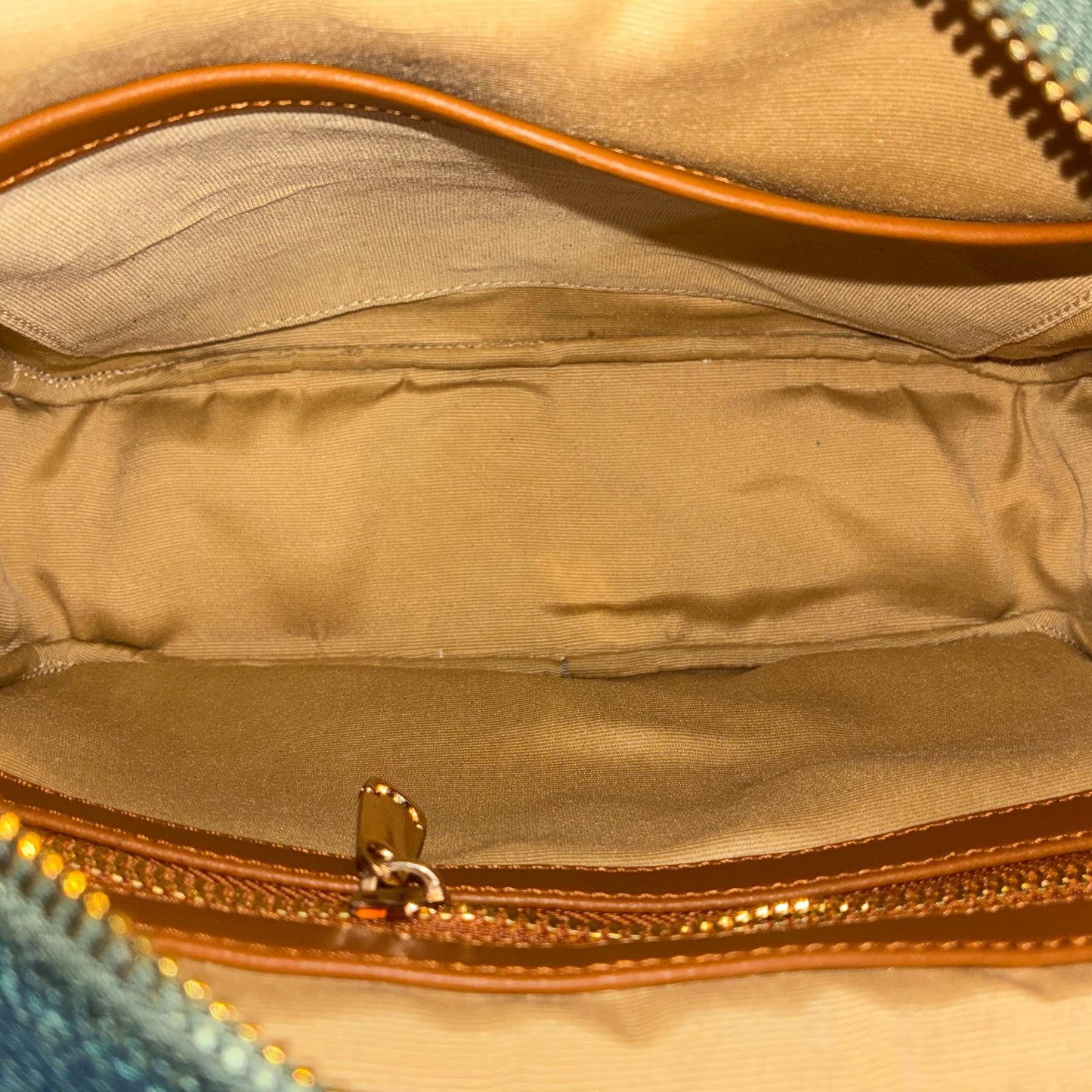 Elara Denim Luxe Sling Bag.