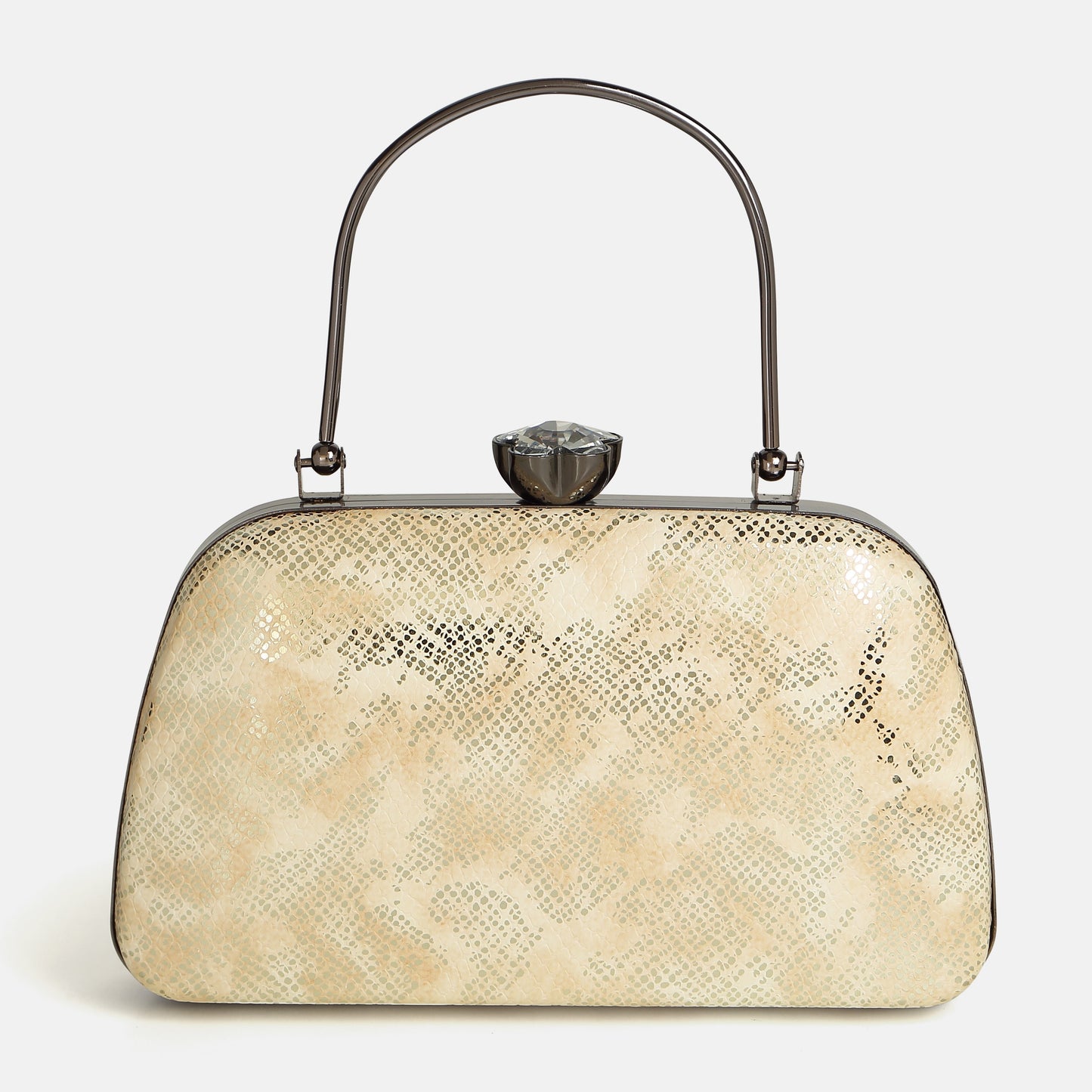 Tashvi Peach Creamy Clutch