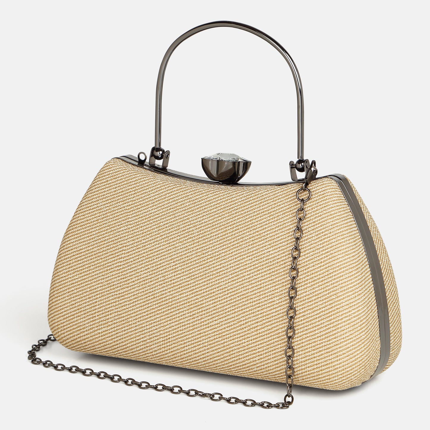 Bella Felted Beige Clutch