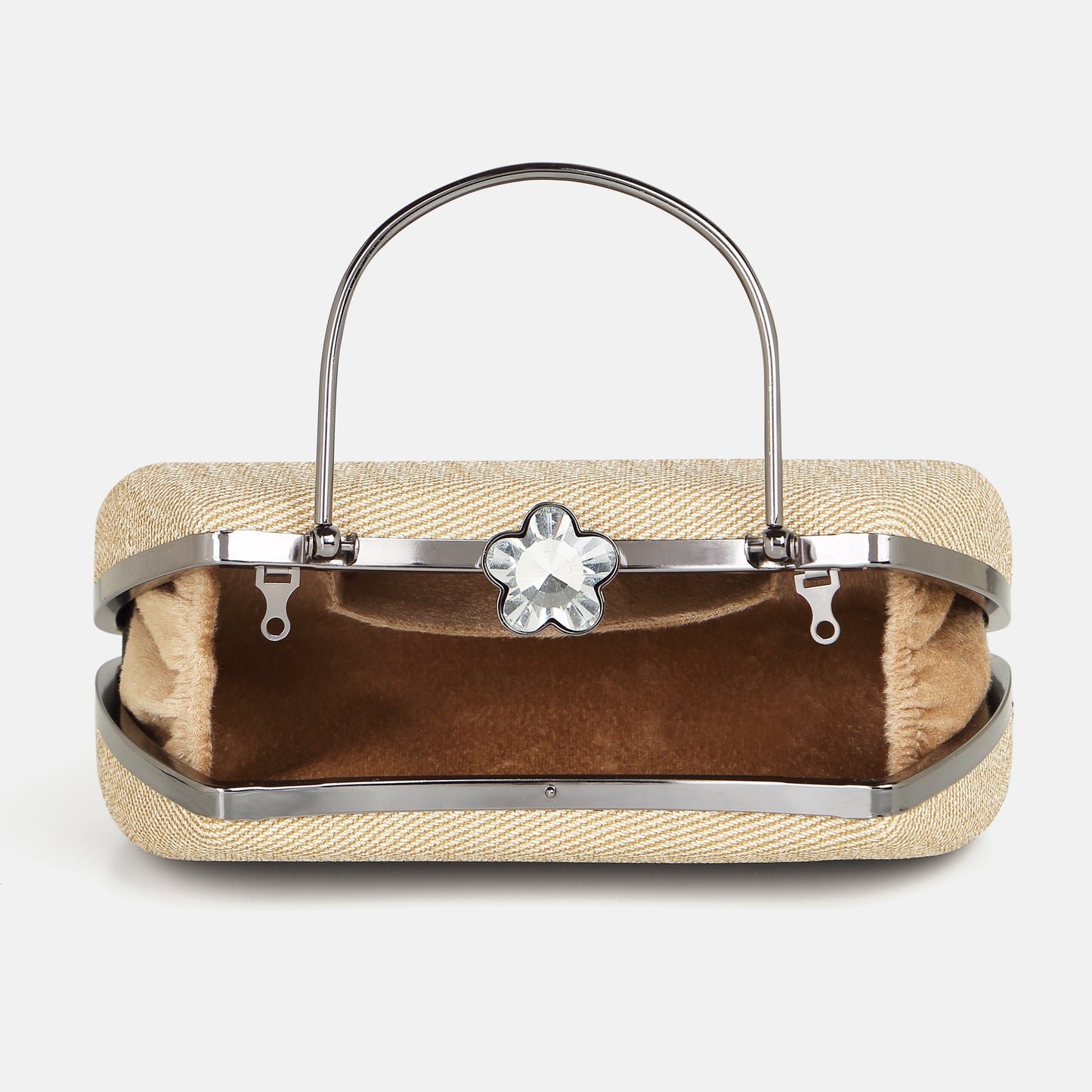 Bella Felted Beige Clutch