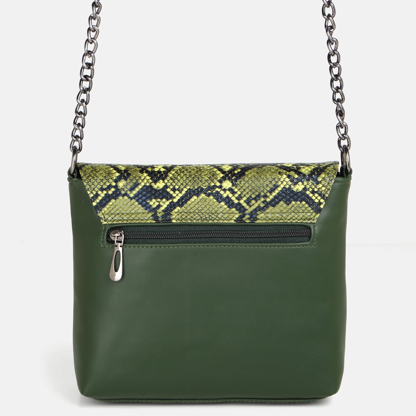Kassia Sling Bag Forest Green Snake Printed