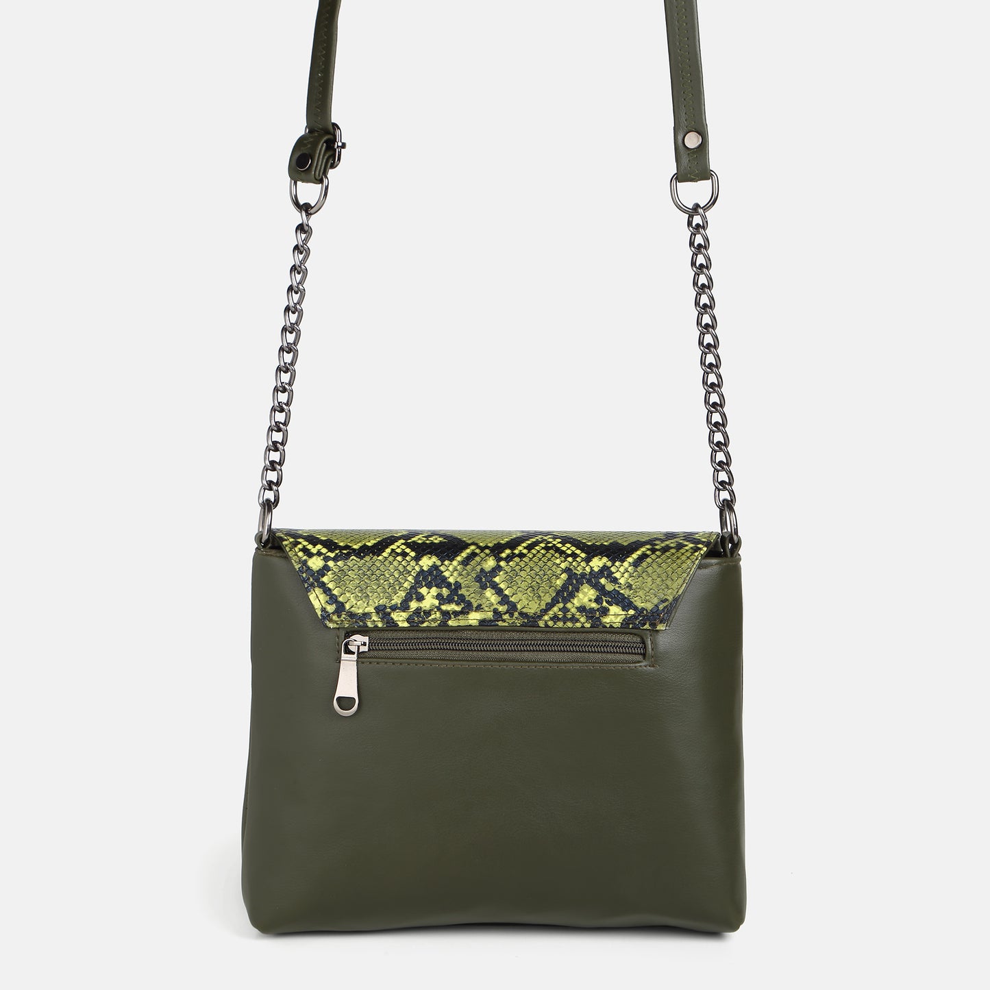 Cassie Army Green Snake print Sling