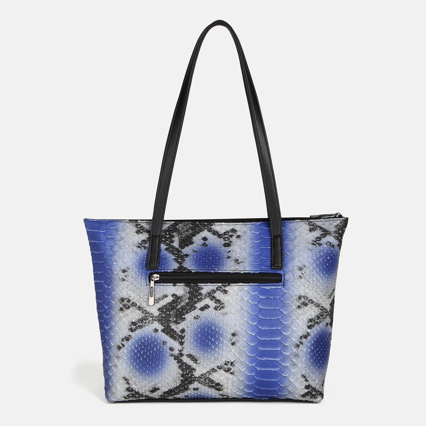 Raffia Snake printed Ocean Blue Luxury Handbag