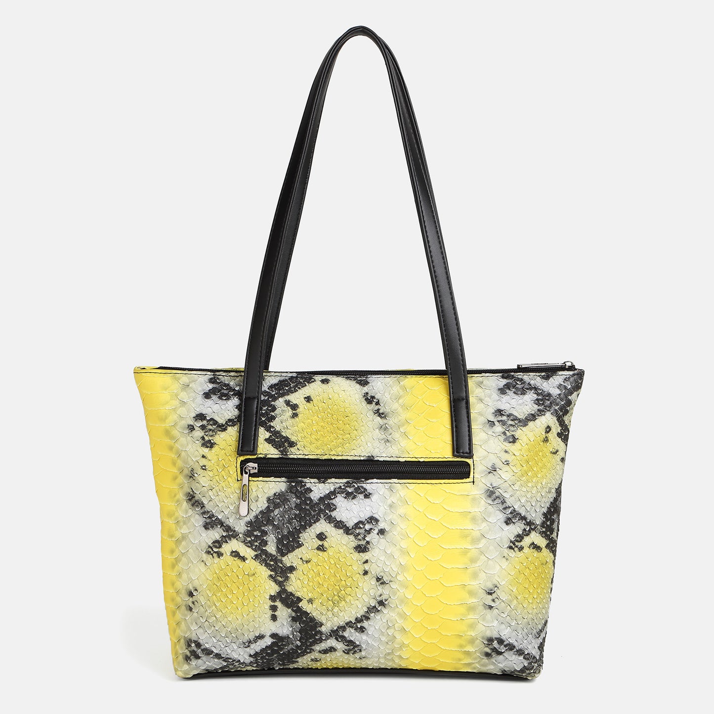 Raffia Snake printed Lemon Yellow Luxury Handbag