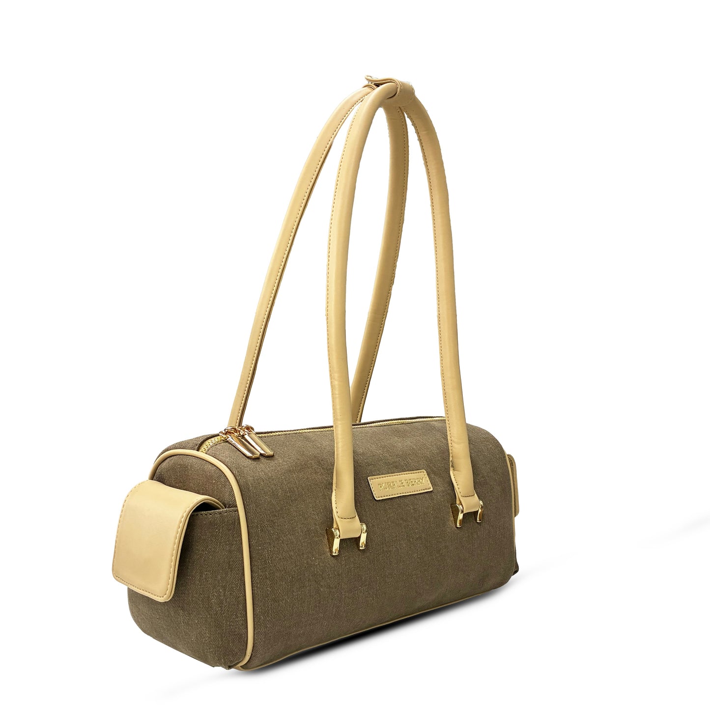 Serene Denim Shoulder bag - Mocha mousse