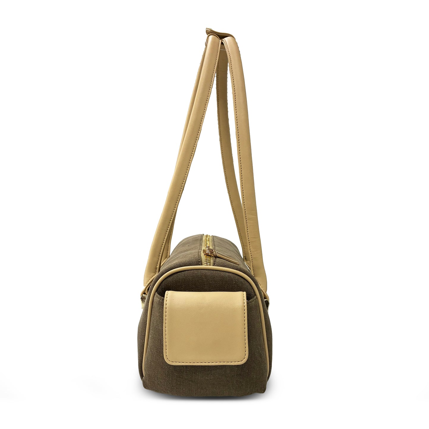 Serene Denim Shoulder bag - Mocha mousse