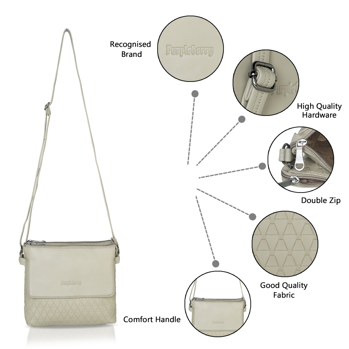 Oliver Sling Bag Mushroom Grey