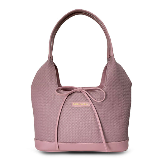 Queen textured handbag - Light Pink