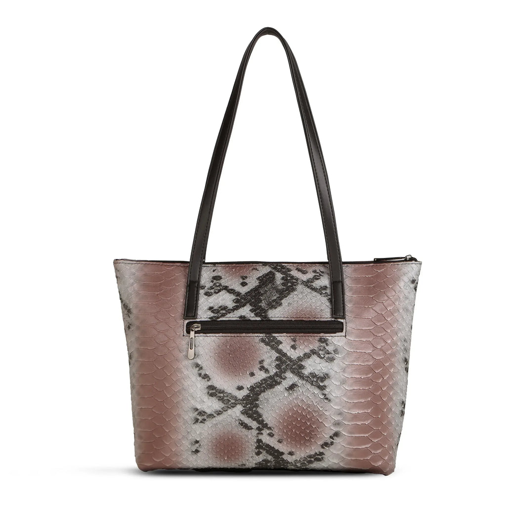 Raffia Snake Printed Luxury Handbag