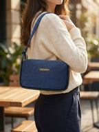 Luxe Denim Shoulder Bag