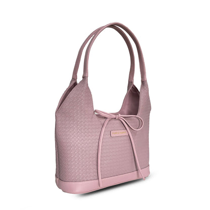 Queen textured handbag - Light Pink