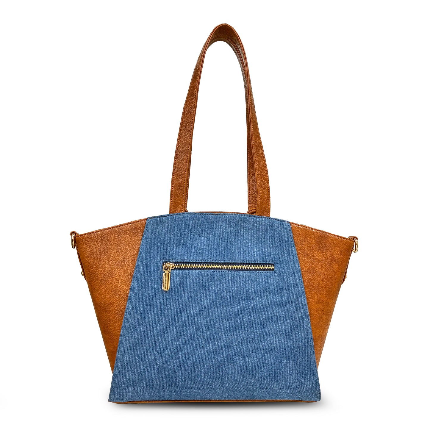 Lotus Premium Denim Handbag - Tan
