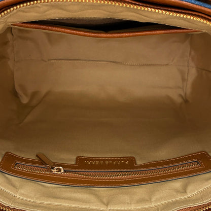 Lotus Premium Denim Handbag - Tan