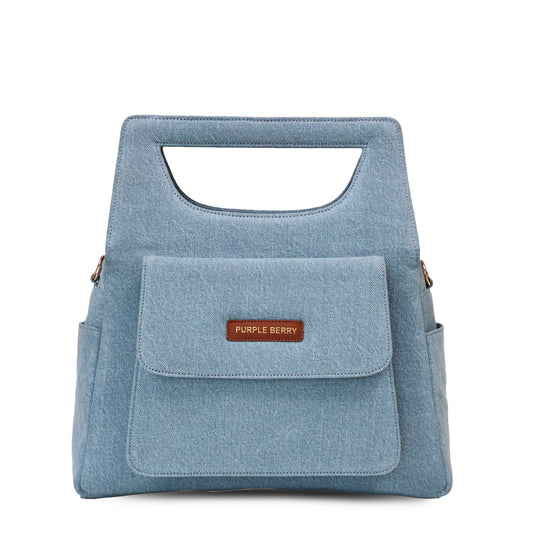 Hera Structured Handbag - Light Blue