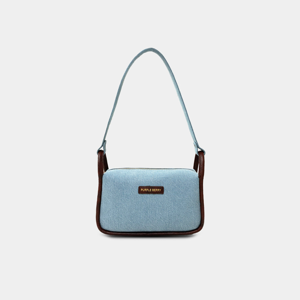 Luxe Denim Shoulder Bag